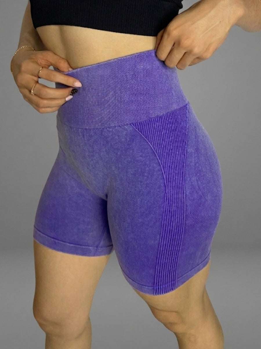 RUN WAY Side Stripe Push-Up Sports Shorts