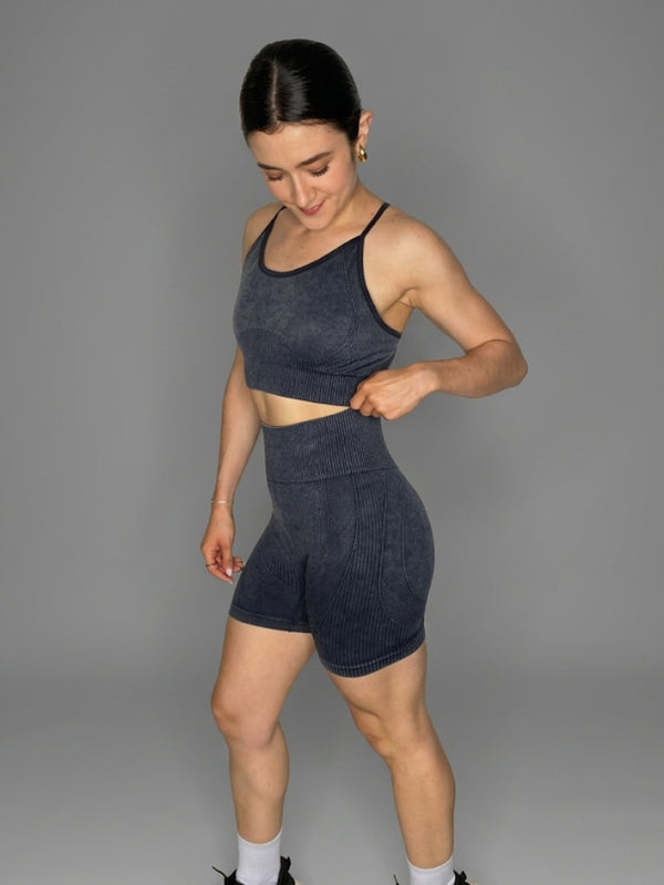 Set 2 Piezas Short Top Cruzado RUN WAY – Gym