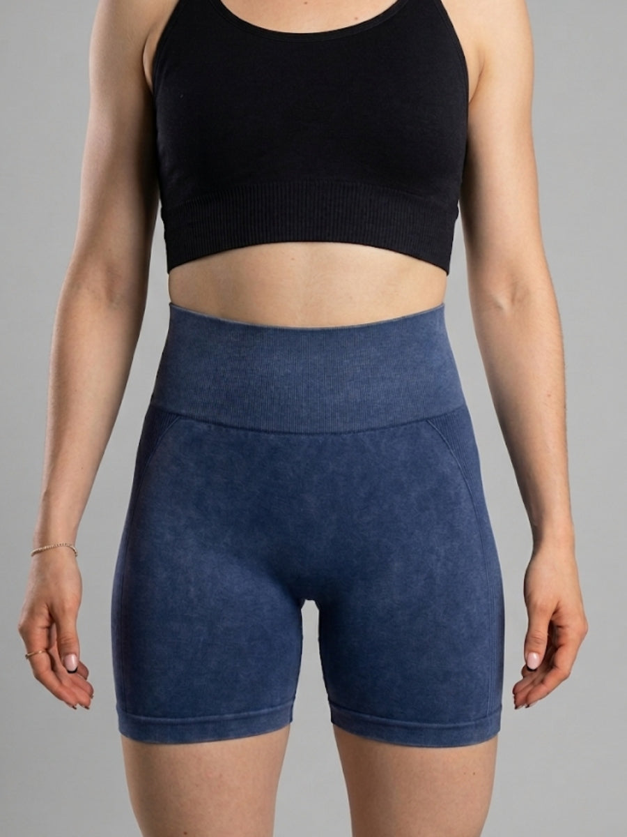 RUN WAY Side Stripe Push-Up Sports Shorts