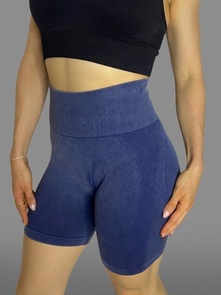 RUN WAY Side Stripe Push-Up Sports Shorts