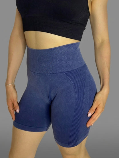 RUN WAY Side Stripe Push-Up Sports Shorts