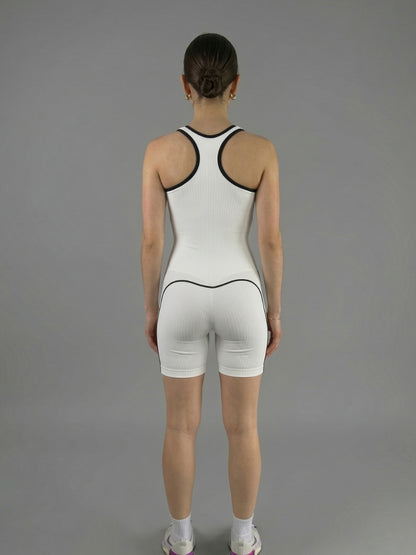 Enterizo Short Seamless Combinado Líneas RUN WAY