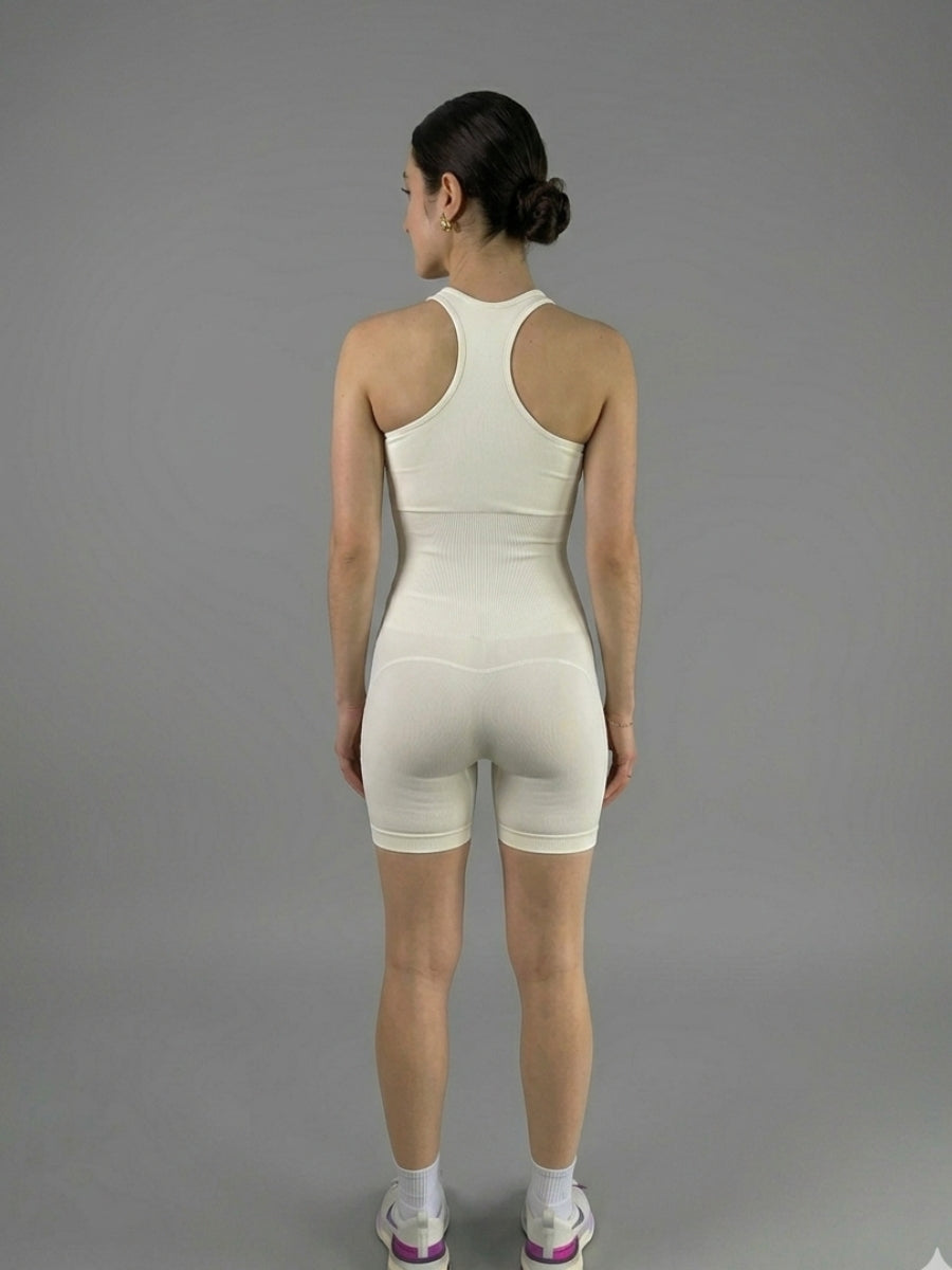 Enterizo Short Seamless Combinado Líneas RUN WAY