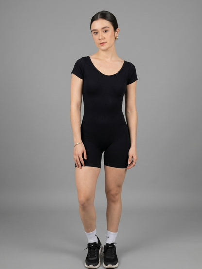 Short-Sleeve Romper (Solid Color) RUN WAY