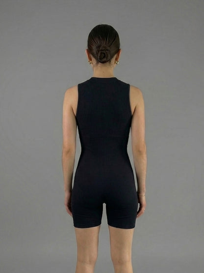 RUN WAY Zipper Short Jumpsuit – Style and Functionality